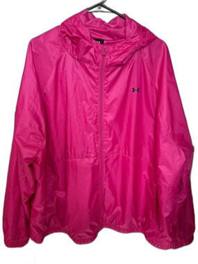 Under Armour Bright Pink Packable Hooded Windbreaker 2X